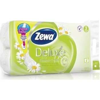 Toaletní papír Toaletní papír Zewa Deluxe, heřmánek, 3vrstvý, 8 rolí