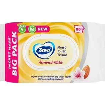 Toaletní papír Vlhčené toaletní ubrousky Zewa Almond Milk, 80 ks
