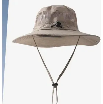 Klobouk Letní pánský klobouk s širokým okrajem | Ochrana před sluncem - Khaki,56-58 cm