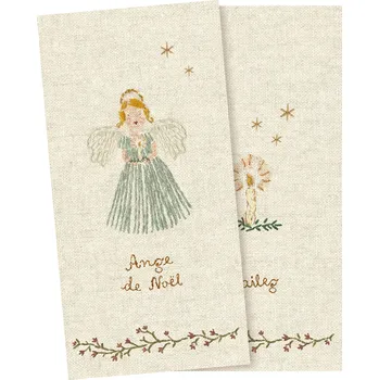 plyšák MAILEG Ubrousky Ambiance de noel Blue - velký