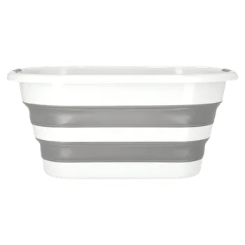 Koš na prádlo Venus Koš na prádlo Mila, 40 l, plast, bílá, šedé proužky FLB-L40