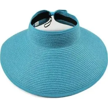Klobouk Letní skládací slaměný klobouk pro ženy | Stylová ochrana před sluncem - MODRÁ OBLOHA,54-60 cm