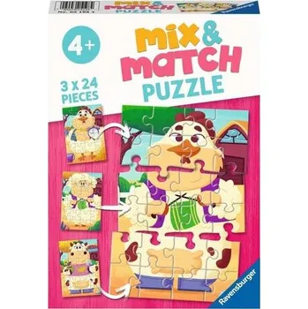Puzzle RAVENSBURGER Puzzle Mix&Match: Moji přátelé z farmy 3x24 dílků
