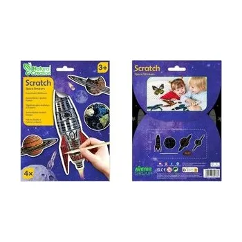 Set školních potřeb Naklejki do wydrapywania - Kosmos