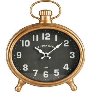 Hodiny Home Styling Collection Nástěnné hodiny v retro stylu OVAL, 21 x 23,5 x 4,8 cm