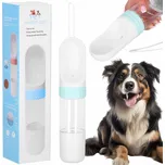 Cestovní láhev pro psy 350 ml + zásobník na jídlo SPRINGOS PA0299