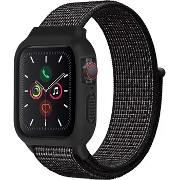 Příslušenství k chytrým hodinkám Nylonový set 2v1 pro Apple Watch 38/40/41/42(S10)mm Barevná varianta: Černo-Bílá