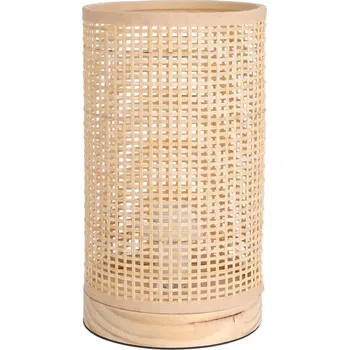 Lampička Home Styling Collection Stolní bambusová lampa, kužel, z borovicového dřeva, 13 x 23 cm