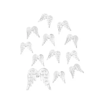 Vánoce Dekorace vánoční - dřevěná andělská křídla 3cm, 12 ks