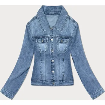 Dámská cargo bunda Jednoduchá modrá dámská džínová bunda DROMEDAR, odstíny modré 48 i392_24014-27