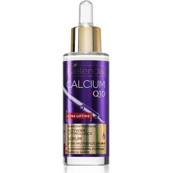 Pleťové sérum Bielenda Calcium + Q10 Concentrated actively lifting anti-wrinkle serum day/night liftingové sérum pro zpevnění kontur obličeje na den i noc 30 ml