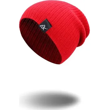 Čepice Zimní čepice dámská a pánská háčkovaná teplá | Stylová ochrana hlavy - Červené