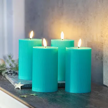 Svíčka Weltbild LED svíčky Stricia, mátově zelené, 4 ks 492699