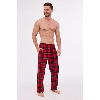 Pánské pyžamo Pyžamové kalhoty Cornette červeno-černé pro muže, červeno-černá 3xl i384_28374261