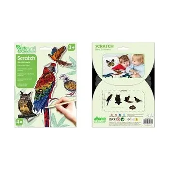 Set školních potřeb Naklejki do wydrapywania - Ptaki