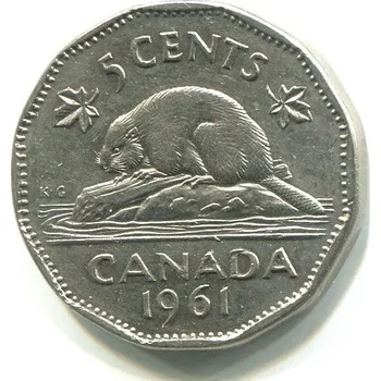 KANADA. 5 cents 1961. KM-50a