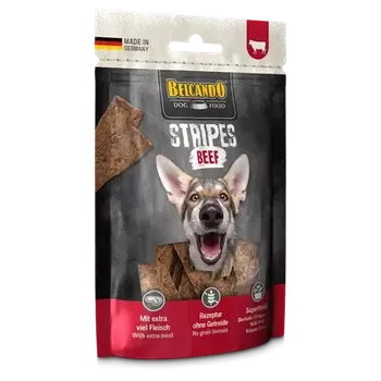 Pamlsek pro psa Belcando Stripes Hovězí balení 70 g živiny s krillu pamlsky pro psy od psiskoty.cz (Odměňte chlupáče pamlskem, který si zamiluje. Hovězí maso, důležité živiny z krillu a pivovarských kvasnic a aromatické bylinky se postarají o explozi chutí. Doplňkové)