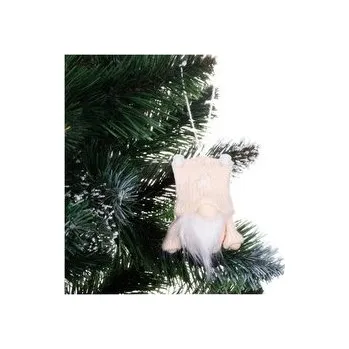 Vánoční dekorace Skřítek GNOM s béžovou čepicí 8 cm