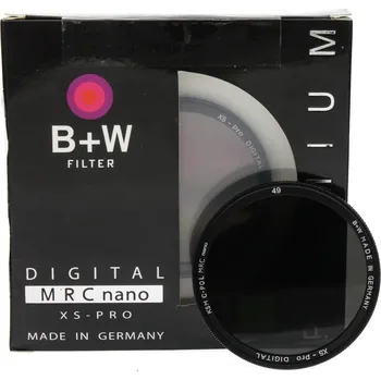 49mm B+W CPL KSM Digitální XS-PRO MRC Nano Haze filtr CIR-PL Polarizátor