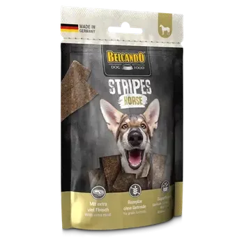 Pamlsek pro psa Belcando Stripes Koňské balení 70 g pamlsky pro psy bez mléčných výrobků od psiskoty.cz (Odměňte chlupáče pamlskem, který si zamiluje. Stripes Koňské jsou snadno stravitelné a plné chuti. Doplňkové krmivo pro psy.)