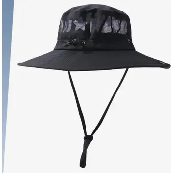 Klobouk Letní pánský klobouk s širokým okrajem | Ochrana před sluncem - Černá,56-58 cm