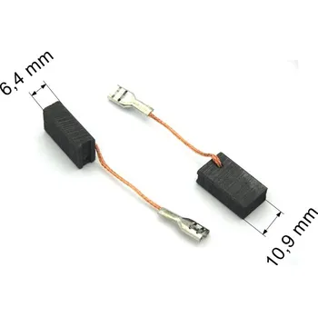 101 uhlíkové kartáče 6,4 x 10,9 mm