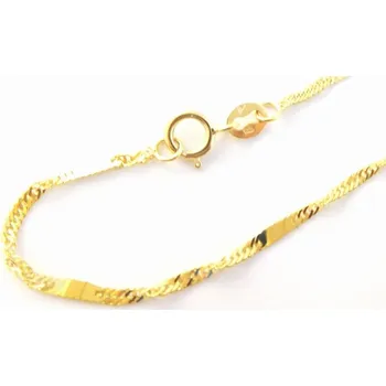 Náramek Klenoty Budín Zlatý pevný silný náramek twist s destičkami 585/0,79gr 19cm HK7144 (Klenoty Budín Zlatý pevný silný náramek twist s destičkami 585/0,79gr 19cm HK7144)