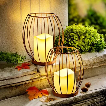 kempingová lampa Weltbild Kovové lucerny s LED svíčkou Ferro, sada 2 ks 476591