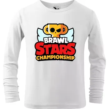Dětské tričko Brawl Stars Championship dlouhým rukávem bílé