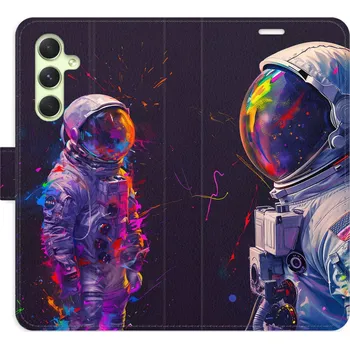 Pouzdro na mobilní telefon Flipové pouzdro iSaprio - Neon Astronaut 02 - Samsung Galaxy A54 5G