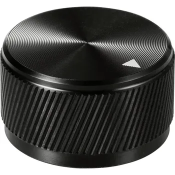 vypínač TRU COMPONENTS TC-11613816 otočný knoflík s označením černá (Ø x v) 30 mm x 17 mm hliník 1 ks