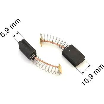 255 uhlíkové kartáče 5,9 x 10,9 mm