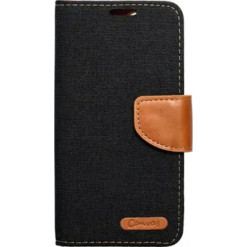 Pouzdro na mobilní telefon Canvas Book - Apple iPhone 16 Pro - flip knížkové pouzdro - černé (Kryt, obal, pouzdro - Canvas Book case for Apple iPhone 16 Pro black)