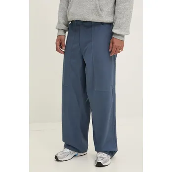 Dámské kalhoty Bavlněné kalhoty adidas Originals IY2278 modrá 95X, vel. 34