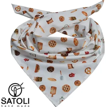 Šatoli.cz Bavlněný šátek 65x65 cm Pečení