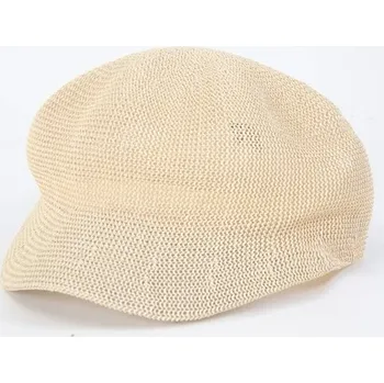 Klobouk Dámský retro sluneční klobouk s kšiltem | Kšiltová čepice - béžový,56-58 cm
