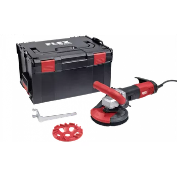 satinační bruska FLEX LDE 16-8 125 R, Kit E-Jet, Sanační bruska s variabilními otáčkami pro bezprašné broušení až do rohů, 125 mm