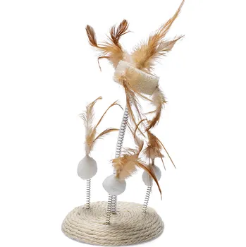 Hračka pro kočku Hračka kočka Wobbler přírodní s catnip 25x15cm KAR