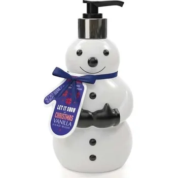 Mýdlo The somerset toiletry Let It Snow hand wash 500ml tekuté mýdlo na ruce s vůní vanilky ve tvaru sněhuláka