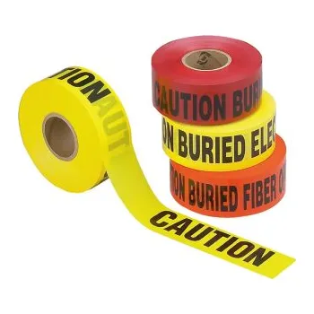 elektrický kabel HTU6O-FO Zemní výstražná páska, "CAUTION FIBER OPTIC CABLE", š= 160mm, oranžová, délka 305m