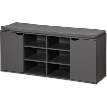 Botník Kesper 15919 Botník s podsedákem, šedá, 103 x 48 x 30,5 cm