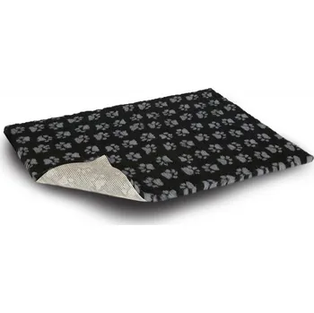 Pelíšek pro psa Vetbed Original Vetbed deka s protiskluzem – černá s packami délka, šířka: 100cm x 75cm