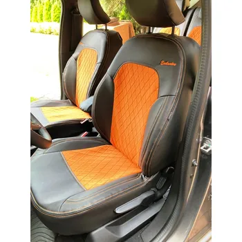 Ochranný autopotah Autopotahy DACIA JOGGER, 5 MÍST, od r. 2021, VELVET EXCLUSIVE oranžové