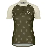 SCOTT Cyklistický dres s krátkým rukávem - ENDURANCE 30 - zelená/béžová M