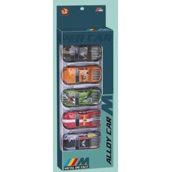 Set školních potřeb Autko metalowe Pull Back 5szt
