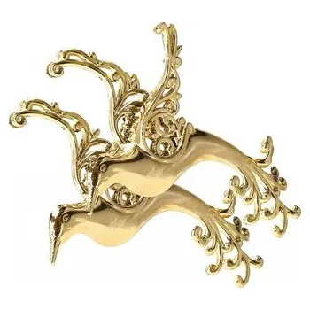 Vánoce Vánoční ozdoby - Ptáci, zlatá, sada 2ks