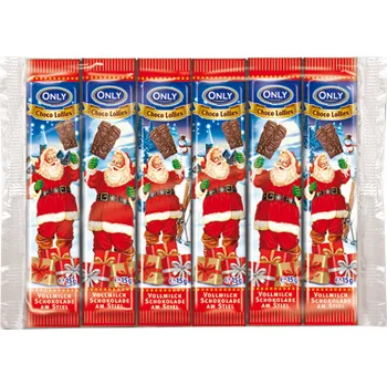 Cukrovinka Čokoládové lízátko Santa 6x15g