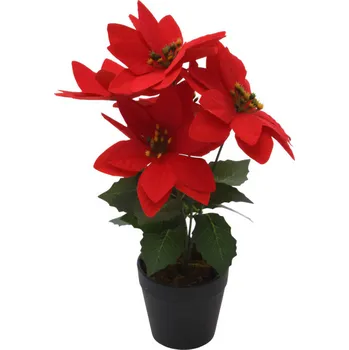 Vánoční dekorace Home Styling Collection Hvězda betlémská 29 cm červená