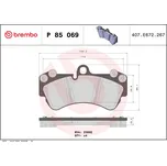 Sada brzdových destiček, kotoučová brzda BREMBO P 85 069