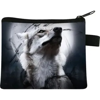 Mini peněženka s motivem vlka - 04